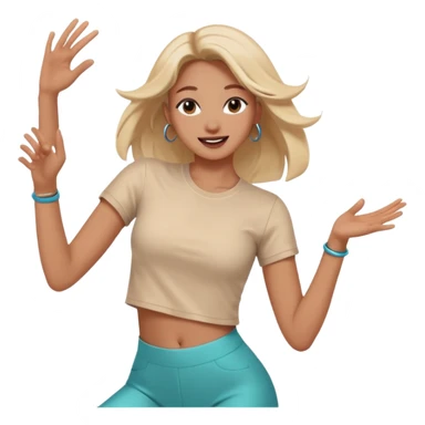 tiktok dance half body no tiktok logo sticker