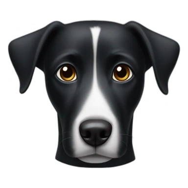 black dog white nose sticker
