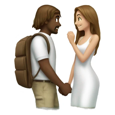 Love ocean ocean palm tree couple Love ocean palm tree couple Girl white with brown hair sticker