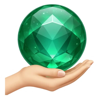 Emerald color magic ball  sparkl in your hands sticker