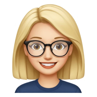 model wearing glasses sticker