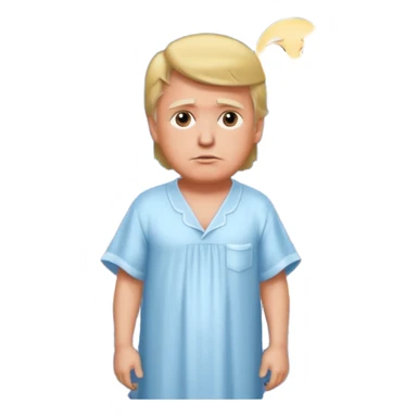Donald trump in a night gown on a roof sticker