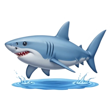 A shark with blue shoes on land near water not in it sticker