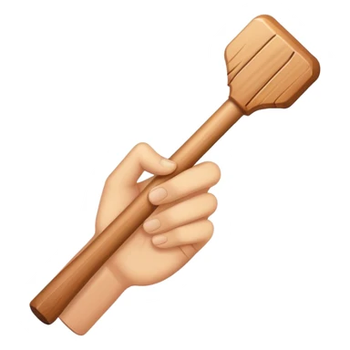 Hand holding Woodstick sticker