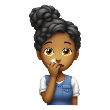 Sad girl blowing a kiss goodbye sticker