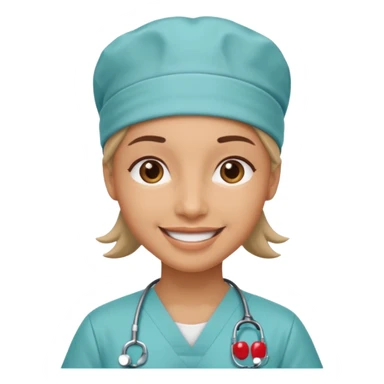 doctor with scrub hat sticker