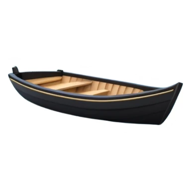 A 3D cartoon small boat floating on estuary water with nearby reeds and a distant horizon, bright lighting, realistic reflections, shown inside a simple wooden photo frame, Memoji-style rendering. sticker