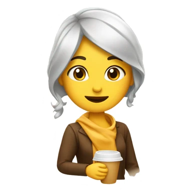 Chica bebiendo café  sticker