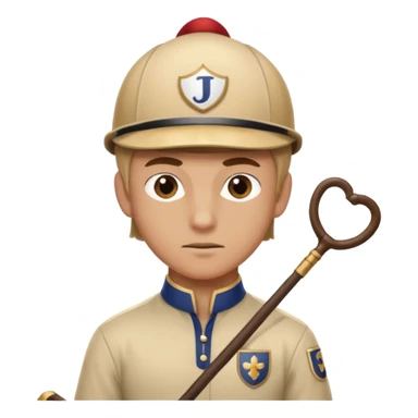 horse jockey man face sticker