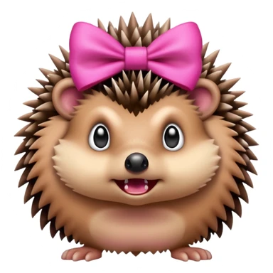 hedgehog with a pink bow make it mad  sticker