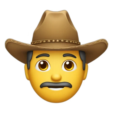 Un sombrero de vaquero solo, sin un rostro  sticker