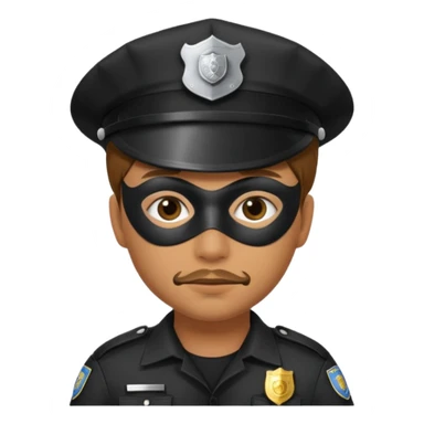 thief with police hat, thief mask, thief black prison dress. sticker