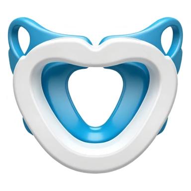 MMA mouthguard object icon, protective mouthguard, glossy plastic, 3D cartoon, mobile game icon style, centered, clean background, no text, no watermark
 sticker