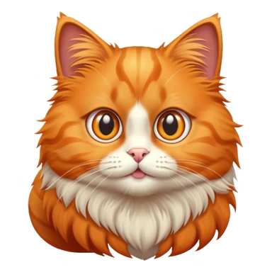 An orange cat with all it behavior and emotions sticker