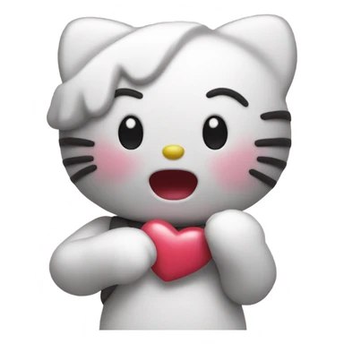 Hello kitty mandando besito sticker