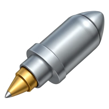 a single bullet sligly ratated to the right side sticker