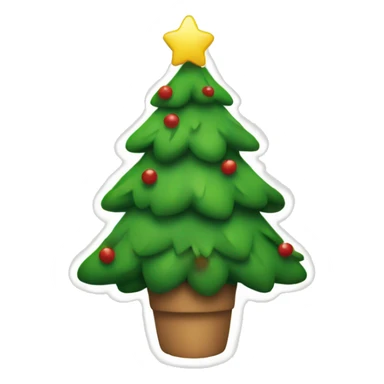 Christmas tree brunch sticker