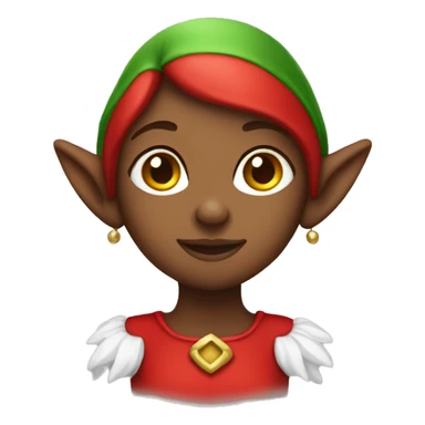 Red girl elf sticker