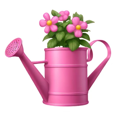 Pink garden watering can sticker
