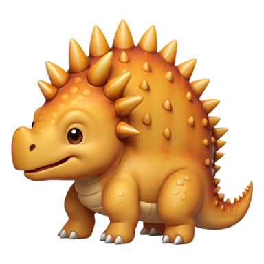 Cinematic Cute Stegosaurus Portrait Emoji, Head tilted playfully with a cheeky grin, featuring a charming, low-profile body with iconic, rounded bony plates and a spiky tail, a small head with sparkling, curious eyes, Simplified yet irresistibly adorable features, highly detailed, glowing with a warm, inviting earthy glow, high shine, affectionate and spirited, stylized with a touch of whimsical prehistoric charm, soft glowing outline, capturing the essence of a mischievous yet endearing Stegosaurus that seems as if it could waddle out of the screen into your arms! sticker