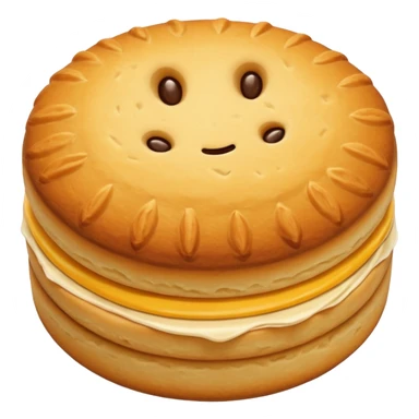 Biscuit rond sans visage sticker
