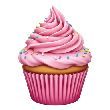 Cupcake with pink icing sticker