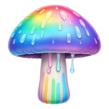  melting pastel rainbow mushroom  sticker