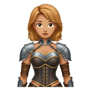 female armor corset leather top sticker