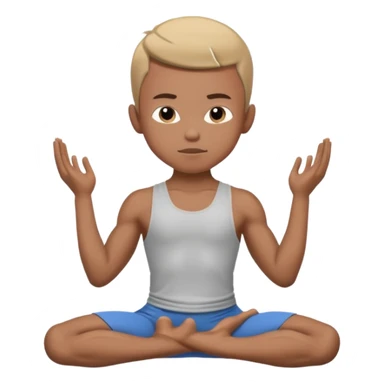 warrior yoga pose boy sticker