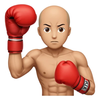 Saitama red hand punch with boxing glove sticker