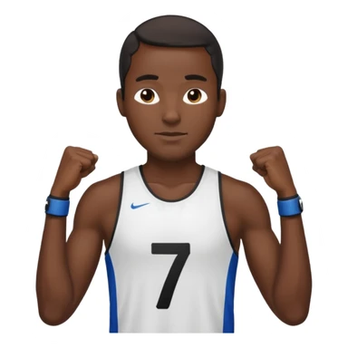 black man Number 7 Printed Athlete sticker