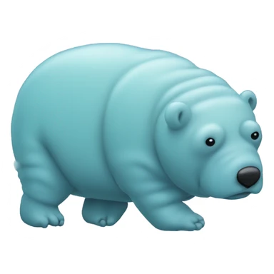 A cartoonish, light blue water bear (tardigrade) with a slightly rounded and plump body. sticker