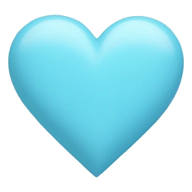 Pastel blue colored heart sticker