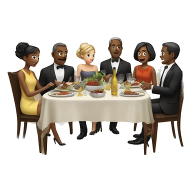 Dinner party sticker
