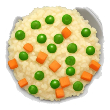 risotto with peas and carrot cubes sticker