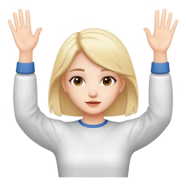 Cute girl hands up idk  sticker