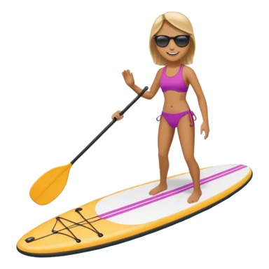 Cute paddle boarding  sticker