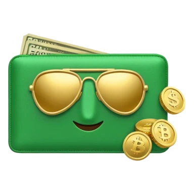Aviator money emoji, wallet full of cash, casino vibe, premium 3D emoji style, clean, no background
 sticker