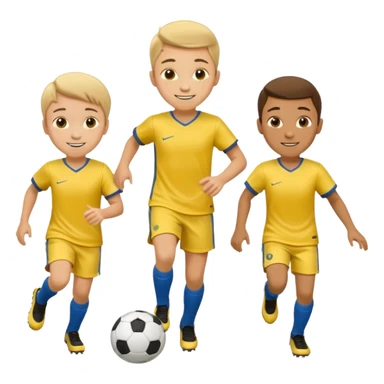 kids play soocer in yellow dress, boys sticker