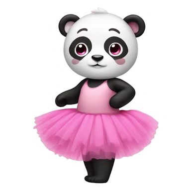 Pink panda in tutu  sticker