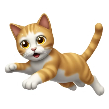 Flying cat sticker