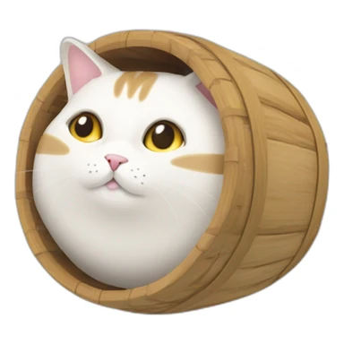 Un chat qui boit du saké sticker