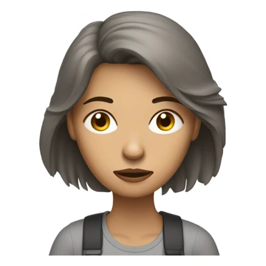 Tired Lady working on computer sticker