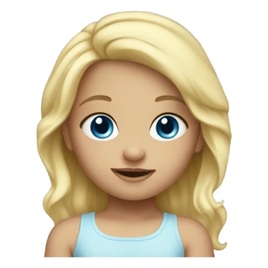 baby with blue eyes blonde girl sticker