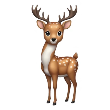 polka dot deer sticker