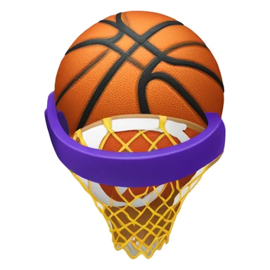 Pelota de baloncesto con una corona de rey encima sticker