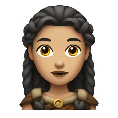 Viking woman with dark hair sticker