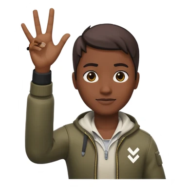 Que este 🙋🏾emoji envés que saludé haga con mano la forma de el emote de fornite toma la L sticker