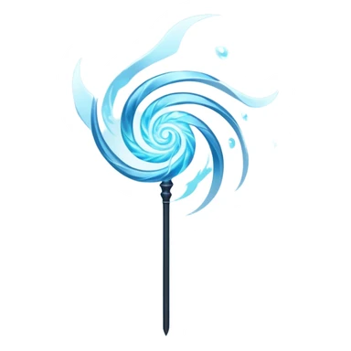 wind elemental staff object icon, fantasy magic staff, swirling wind aura, light blue glow, floating air particles, elegant design, 3D cartoon, mobile game icon style, centered, clean background, soft shadow, no text, no watermark
 sticker