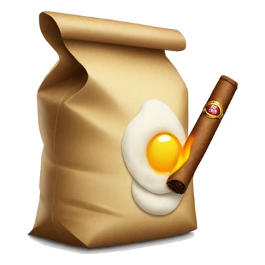 a bag of flour smokes a cigar sticker